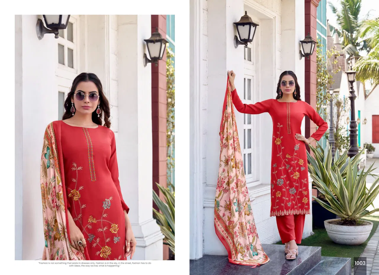 Safinaaz By Saffron Viscose Embroidery Salwar Kameez Surat Wholesale Market